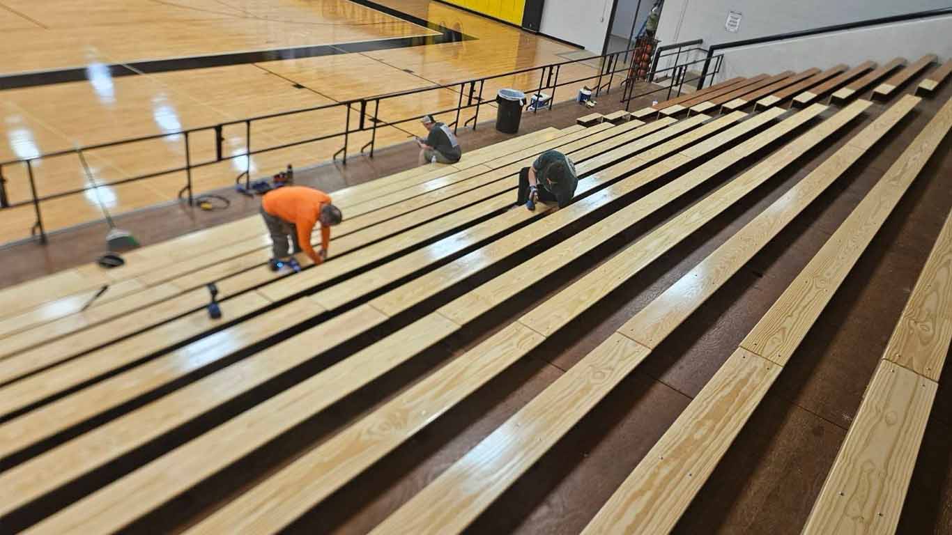 Custom Gym Bleacher boards